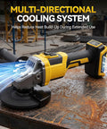 Badass Cordless Angle Grinder Compatible With DeWalt 20V Max Tool Only Beast Mode Power with multi-directional cooling system.