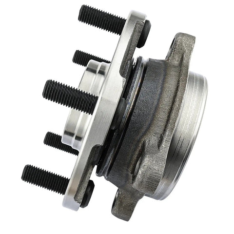 Heavy Duty Front Wheel Bearing Hub Assembly 2 Pack Rock Solid Construction side view with mounting studs for Scion Tc and Toyota Rav4.