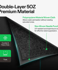 Heavy Duty Pro Grade Weed Barrier Landscape Fabric 5 Oz Dual Layer Ground Cover Mat showing double-layer material