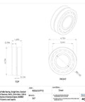 Heavy Duty Spherical Roller Bearing 55mm Bore 120mm OD Steel Cage detailed engineering diagram view.