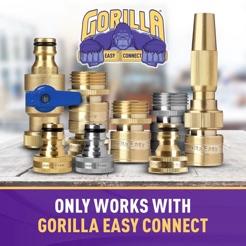No Sweat Garden Hose Repair Kit Featuring Integrated Quick Connect Fittings For Real Smooth Water Hose Inline Splicing fasteners and clamps.