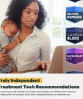 Mother using laptop with baby while reviewing Top Tier Home Water Test Kit For Well And City Tap Sources Checks One Hundred Sixteen Parameters Including Lead Copper Hardness Alkalinity Bacteria And Chlorine With Legit Epa Certified Lab Reports For Total Peace Of Mind.