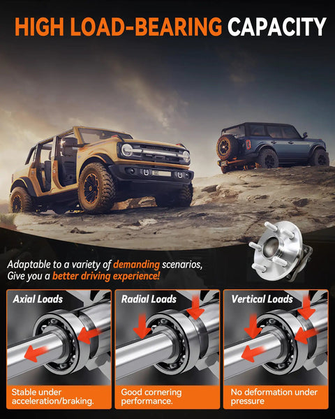 Rear Wheel Hub Bearing Assembly For Toyota Corolla Pontiac Matrix Vibe 2009 To 2019 showing high load-bearing capacity details.