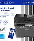 Compact Monochrome 3 In 1 Laser Printer With Copy Scan And Auto Duplex Wireless And Mobile Printing Alexa Compatible No Fuss Small Biz Workhorse for home office use.