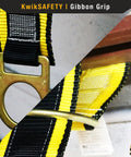 Gibbon Grip 6 Ft Heavy Duty Safety Anchor Cross Arm Strap For Beam Choker Worksite, Double D Ring close-up.