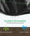 Heavy Duty Weed Barrier Fabric 3ft By 100ft Ground Cover For Garden Yard Pathways, 3.2oz Woven Weed Cloth showing water permeability