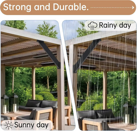 Rock Solid Heavy Duty 45 Degree Pergola Brackets For Wood Posts, Steel Support Angles, Easy Install Kit For Patio Gazebo Treehouse And Backyard Projects, Carbon Steel Construction, Durable Mounting Brackets For Outdoor Structures