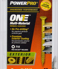 Packaging of All Purpose Multi Material Flat Head Screws Epoxy Coated Bronze Steel For Wood Metal Concrete Drywall And Plastic No Pre Drilling Required #6 x 5/8 Inch 50 Pack.