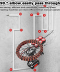 Cordless Electric Wall Wiring Machine With Dual 25000mAh Batteries And Up To 30M Lead Wire for threading through 90° elbows.