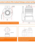Installation schematic of IP65 Yellow CNC Router Tool Sensor Probe 5mm Stroke Mach3 Z Axis Touch Setter Changer with dimensions.