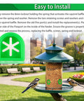 Get Fresh Feeds With These FlexPort Compatible Replacement Parts For Perky Pet 334-1S R Squirrel Proof Bird Feeder easy to install green FlexPort near birds.