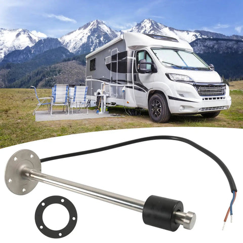 Dead Accurate Fuel Sending Unit And Gauge Kit For Boat Car Truck 200Mm Stainless Steel Sensor in outdoor setting with RV.