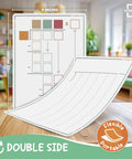 Flexible Dry Erase Math Sheets For Long Division Practice 9x12 Whiteboards Pack Of 10 displayed on a classroom desk.