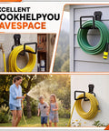 Rock Solid Heavy Duty Garage Wall Mount Hooks 8 Pack With Complete Screw And Expansion Anchor Kit green hose on wall mount