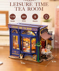 Edwardian Tea Room Dollhouse Kit With Open Facade Diorama Building For Adults One Eighteen Scale Totally Vintage Style Miniature Craft Kit For Home Decor And Gift For Women And Men With Detail Rich Interiors, showing detailed exterior and interior.