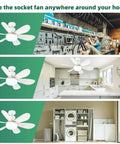 Bladeless Ceiling Fan With Lights And Remote Control Dimmable Enclosed Low Profile Mini Ceiling Fan For Semi Flush Mount Easy Install