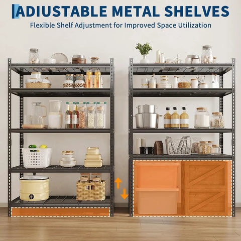 Adjustable Metal Shelves within Tough As Nails Heavy Duty Metal Shelving Unit 5 Adjustable Tiers 36X16X72 Inch Garage Storage Rig.