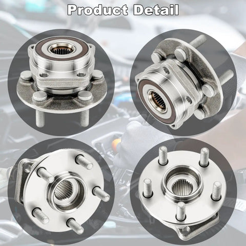 Built Tough For Street Cruising This Rock Solid Pair Of Front Wheel Hub And Bearing Assemblies with 5 lug design.