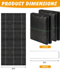 Weed Barrier Landscape Fabric 4 Foot By 100 Foot Woven Ground Cover For Gardening And Landscaping 3.2 Oz UV Resistant Polypropylene