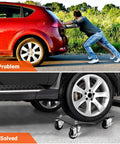 Heavy Duty Car Dolly Set Of 4 Rock Solid Steel Build With Dead Simple Locking Casters And 10000 Lbs Capacity to simplify vehicle movement.