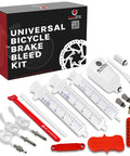 Universal Hydraulic Brake Bleed Kit For Shimano Tektro Magura SRAM And More includes syringes, adapters, and accessories.