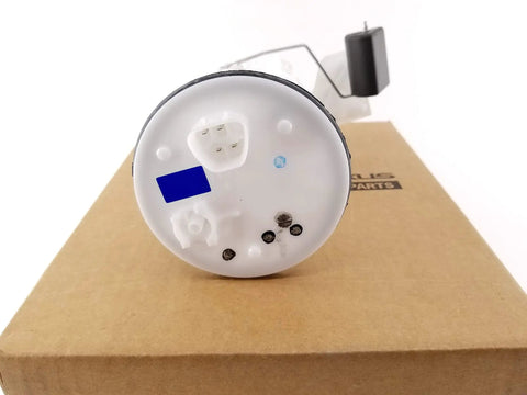Genuine Oem Electric Fuel Pump For Toyota 77020 06121 view showing connector and housing on cardboard background.