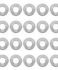 Tough As Nails M6 Conical Spring Washers 40 Pack 304 Stainless Steel Anti Rotation Knurled Lock Washers arranged in rows.