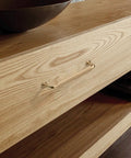 Super Sleek Brushed Brass Kitchen Cabinet Handles 10 Pack 5 Inch Metal Cupboard Pulls With Heavy Duty Screws on wooden drawer.