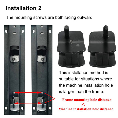 Installation guide showing mounting screws for Heavy Duty Rubber Anti Vibration Mounts Badass Shock Absorbing Feet for Generators.