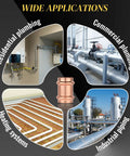 Pack Of 100 1 Inch Copper Press Couplings Press To Connect Pipe Fittings With LBP Design application in plumbing