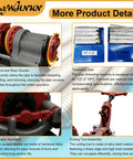 Kickass 110V Electric Pipe Threader Machine Cranks Out 1/2 To 2 Inch Npt Steel Copper Pipelines With Speedy Cutting Trimming Dies features front and rear chucks.