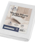 Standard No Worries Zip Wedge Pillow Cover Made With A Comfy Cotton Polyester Blend Delivers Heavy Duty Dust Defense For Side Sleepers Chasing Clean Sheets Daily, pack front view.