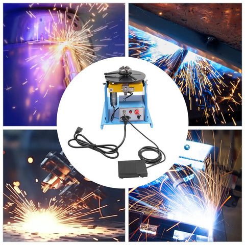 Rock Solid Welding Positioner Rotary Table For Pipe And Tank Jobs With Precision Three Jaw Chuck and heat resistant steel build with cable.
