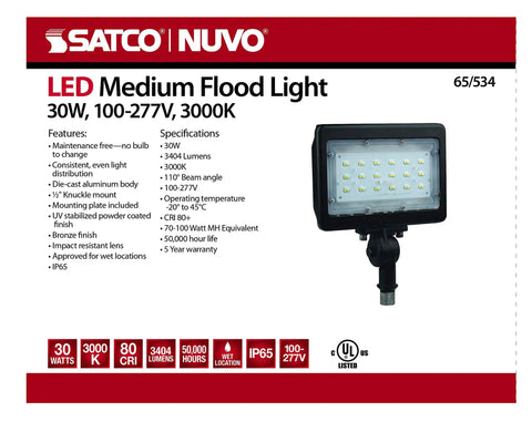 8 Pack Outdoor Led Flood Lights 30W 3000K Warm White Bronze Finish Tough As Nails Heavy Duty Waterproof Security Spotlights For Patio Yard And Garage Providing A Solid Warm Glow And Rock Solid Protection All Year Round, showing detail of LED medium flood light features and specifications.