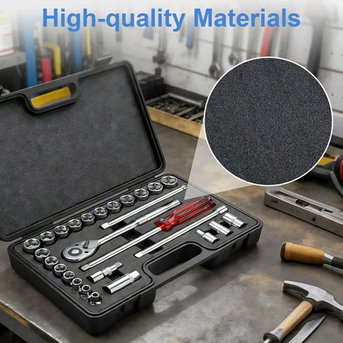 Top Shelf Polyethylene Foam Sheets 3 Pack Case Inserts For Moving And Storage Soft Protective Cushioning Smooth Fit No Sweat Gotta Stock These Everyday Essentials in black foam padding for tools.
