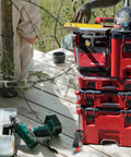 Front Wheels Upgrade Kit For Milwaukee Packout System Turn Your Packout Into A Four Wheel Dolly For Easier Maneuverability Across Garages Elevators And Sidewalks This Accessory Prevents Rear Flat Spots And Makes Transport Smooth On All Surfaces installed on tool box on deck