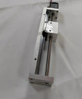 Sick Mini Linear Actuator With Motor And Lead Screw 100 mm Stroke for DIY CNC router showing aluminum body and lead screw mechanism.