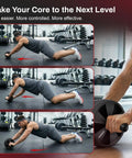 Ab Roller Wheel For Core Strengthening And Six Pack Training Built Different Home Gym Essential for Men and Women, shown in use.