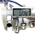 Measurement of Two Pack M12 4 Pin A Coded Female Connector Cable 0.5M Front Mount IP67 Waterproof Unshielded