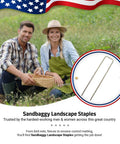 200 Pack 6 Inch Landscape Staples Heavy Duty Pro Grade For Securing Landscape Fabric Ground Cover And Drip Irrigation Tubing Trusted By Farmers And Contractors Across The USA displayed with farmers.