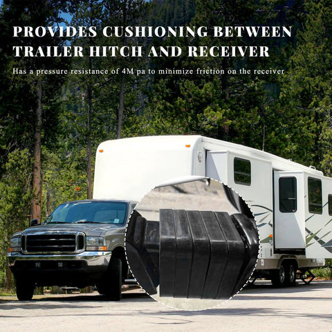 4 Pack 2 Inch Hitch Receiver Silencer Pads for Reducing Rattle on Adjustable Ball Mounts Trailer Hitch With RV and Truck