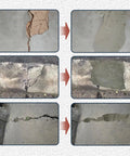 Before and after images using Quick Dry Concrete Patch 300g For Crack Sealing And Floor Repair Filler DIY Friendly, Waterproof Flexible Cement Patch For Sidewalks Patios Driveways Garden Paths Outdoor Renovations
