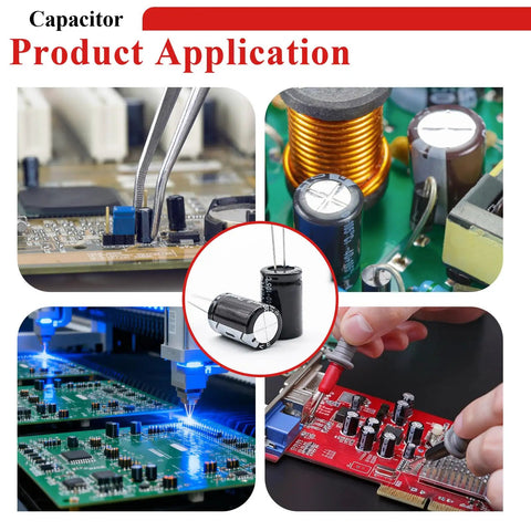 Kickass 28 Piece Aluminum Electrolytic Capacitor Assortment Kit Featuring 0.1uf To 4700uf With 10V 16V 25V 35V 50V Voltage Options in circuit applications.