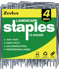 Package of Beefy Galvanized Landscape Staples 4 Inch 12 Gauge Heavy Duty Garden Stakes Pack Of 50 For Fences, Lawns