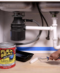 Applying Liquid Rubber Sealant Coating For Waterproof Flexible Protection to plumbing under sink, 16 oz clear finish