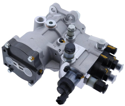 Top Shelf Fuel Injection Pump Replacement for Cat C4.4 and C7.1 Diesel Engines with durable metal casing and multiple fittings.