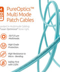 Plug And Play UPC LC To LC Multimode Fiber Patch Cable 3 Meter OM3 Duplex, 50/125 μm, flexible OM3 fiber cables.