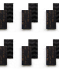 Heavy Duty Reclosable Fastener Tape Black 12 Pack Tough As Nails Interlocking Strips in a pack with mushroom head design.