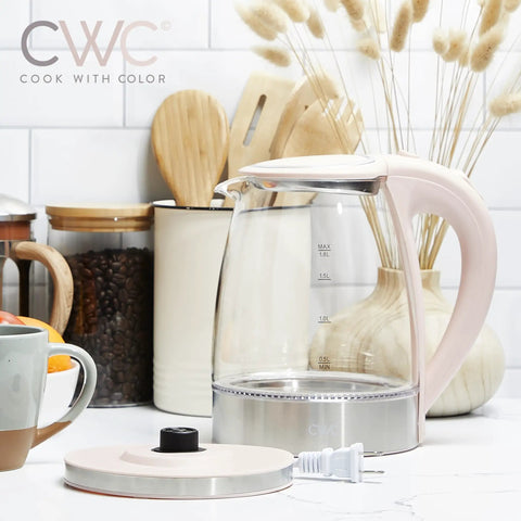 Electric Tea Kettle 1.8L Cordless Hot Water Boiler In A Snap With 1200W Rapid Boil, Auto Shutoff And Boil Dry Protection, BPA Free