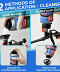Pro Grade Knockout Spray Foam Insulation Kit With Teflon Spray Gun And Quick Rinse Cleaner 18 Pack usage instructions for cleaner application.